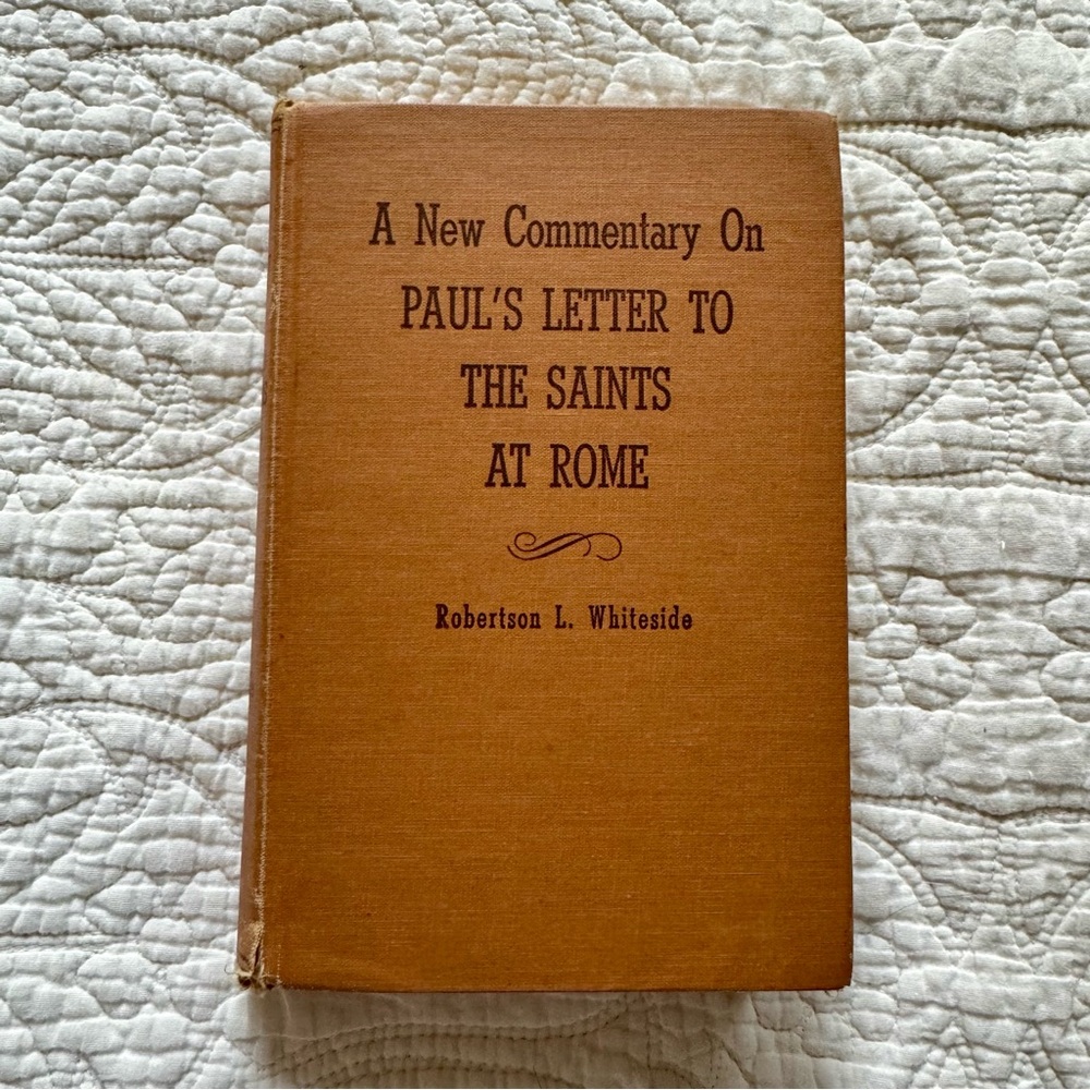 Vintage 50s Hard Cover Book Tan Brown Paul's Letter to The Saints At Rome